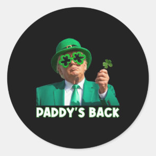 Adesivo Redondo Paddy's Back Funny Trump Outfit Sh