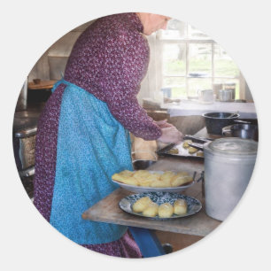 Adesivo Redondo Padeiro - preparando o comensal