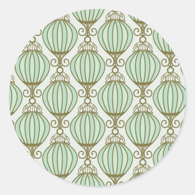 Adesivo Redondo Padrão Azul Motton (Frente)