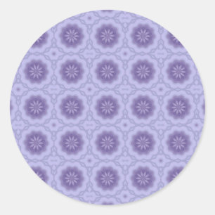 Adesivo Redondo Padrão Bonito na Lavanda nº 2
