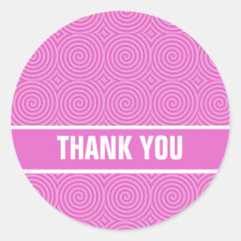 Adesivo Redondo Padrão Collypop Rosa