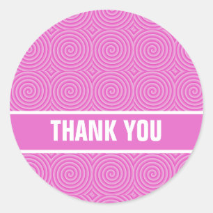 Adesivo Redondo Padrão Collypop Rosa