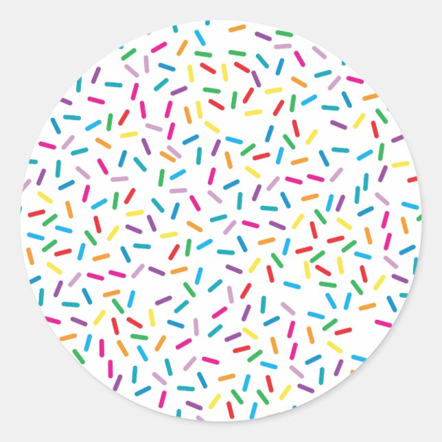 Adesivo Redondo Padrão Colorido de Espelhos do Arco-Íris (Frente)