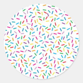 Adesivo Redondo Padrão Colorido de Espelhos do Arco-Íris