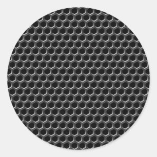 Adesivo Redondo Padrão da grelha metálica - fundo