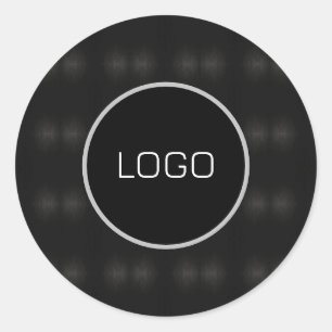 Adesivo Redondo padrão de aço abstrato