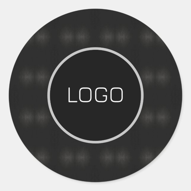 Adesivo Redondo padrão de aço abstrato (Frente)