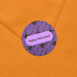 Adesivo Redondo Padrão de Aranha de Viúva Negra