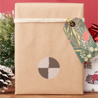 Adesivo Redondo Padrão de Biscoitos de Natal Xadrez