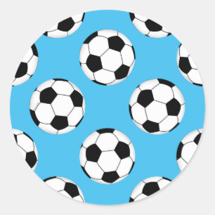 Adesivo Redondo Padrão de Bola de Futebol