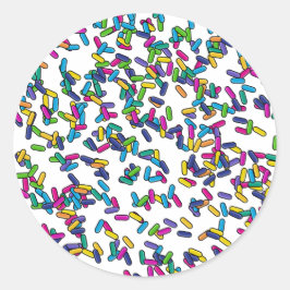 Adesivo Redondo Padrão de borrifadas espalhadas