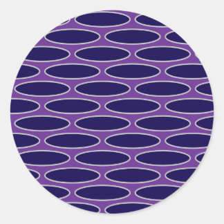 Adesivo Redondo Padrão de Cadeia de Púrpura Oval