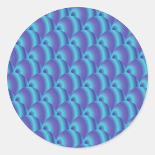 Adesivo Redondo Padrão de círculo teal e roxo, presente engraçado