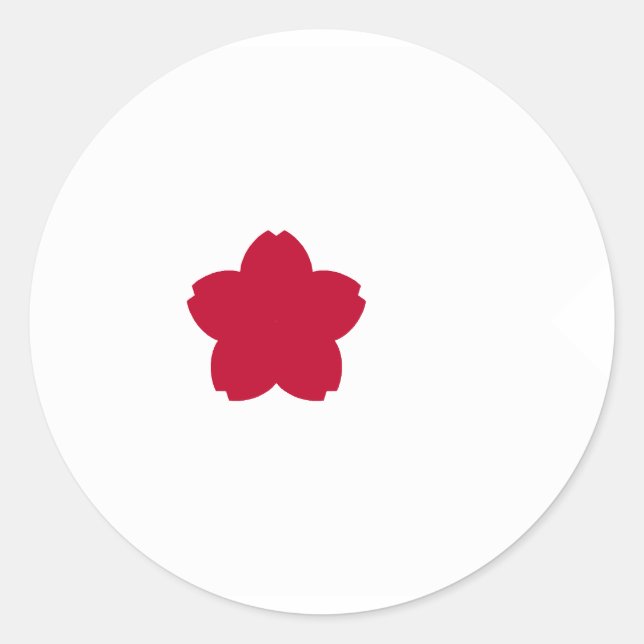 Adesivo Redondo Padrão de Comandante, bandeira do Japão (Frente)