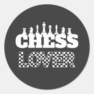 Adesivo Redondo Padrão de Conselho do Lover de Peças Brancas do Ch