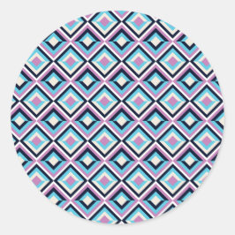 Adesivo Redondo Padrão de diamante