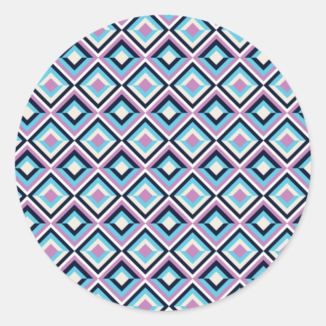 Adesivo Redondo Padrão de diamante (Frente)