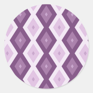 Adesivo Redondo Padrão de diamante roxo