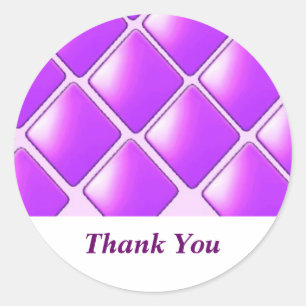 Adesivo Redondo Padrão de Diamante Roxo Ousado