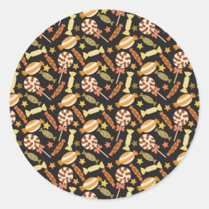 Adesivo Redondo Padrão de doces   Padrão do lombo   pirulito 13