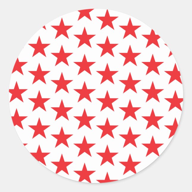Adesivo Redondo Padrão de estrelas 14 (Frente)