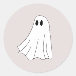 Adesivo Redondo Padrão de Fantasma Pastel Fofo