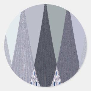 Adesivo Redondo Padrão de Geometria Tribal