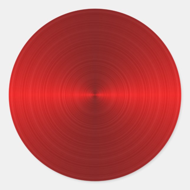 Adesivo Redondo padrão de metal vermelho circular (Frente)