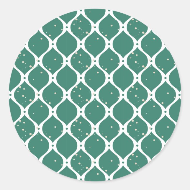 Adesivo Redondo Padrão de Natal 119 (Frente)