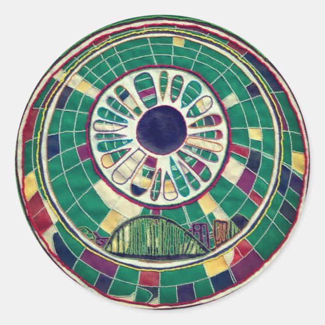 Adesivo Redondo Padrão de Newcastle (Frente)