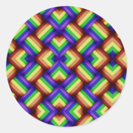 Adesivo Redondo Padrão de orgulho gay