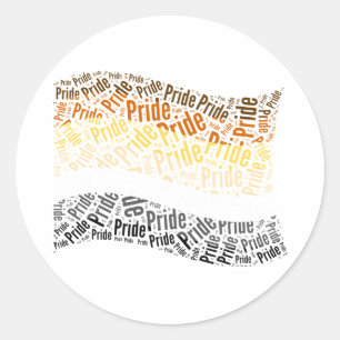 ADESIVO REDONDO PADRÃO DE PALAVRA DE BORDO