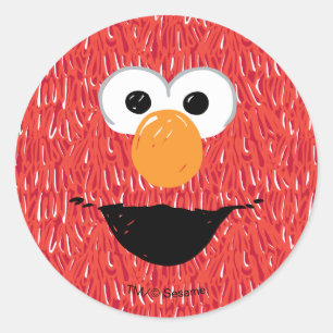 Adesivo Redondo Padrão de Rosto de Elmo com Pelo