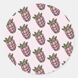 Adesivo Redondo Padrão do ananás Y2K retroFunky
