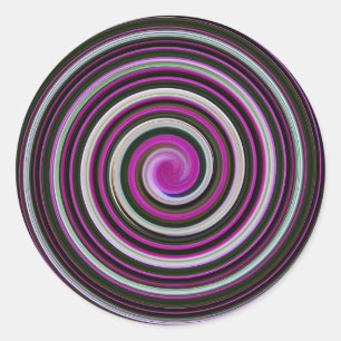 Adesivo Redondo Padrão espiral roxo