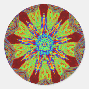 Adesivo Redondo Padrão étnico europeu da Ásia africana