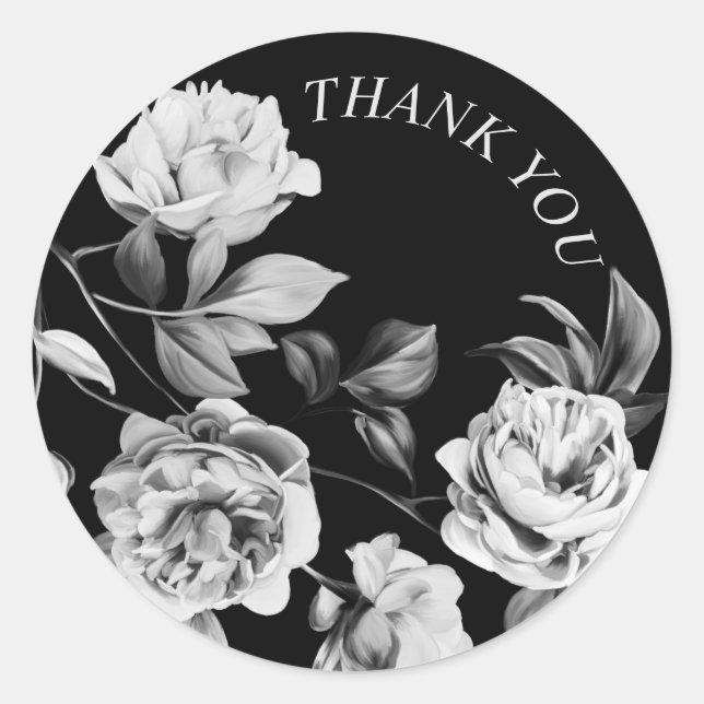 ADESIVO REDONDO PADRÃO FLORAL BOTÂNICO MODERNO ECHO (Frente)