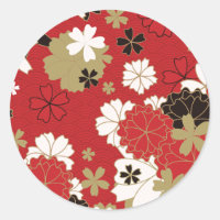 Padrão Floral Elegante Sakura Japonesa