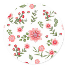 Padrão Floral Rosa Elegante