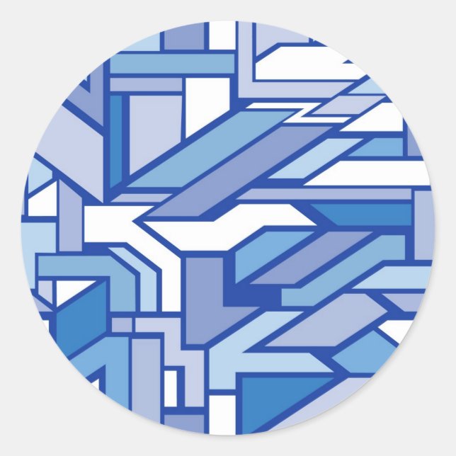 Adesivo Redondo Padrão geométrico 2 (Frente)