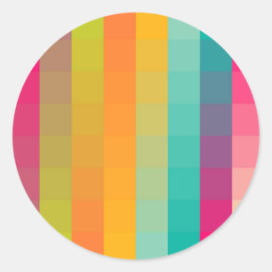 Adesivo Redondo padrão geométrico abstrato