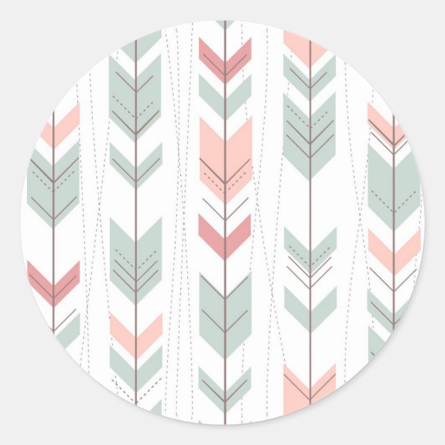 Adesivo Redondo Padrão geométrico no estilo retrorreflector (Frente)