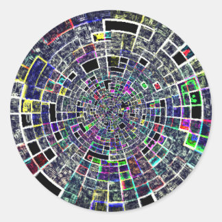 Adesivo Redondo Padrão incomum colorido
