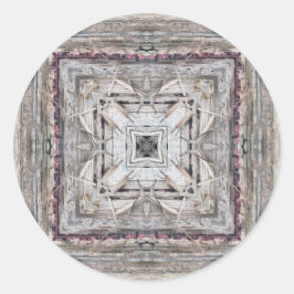 Adesivo Redondo Padrão Inspirado Aztec bonito Tingido Rosa