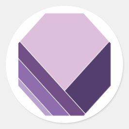 Adesivo Redondo Padrão Lilac Roxo-Elegante Vee Home