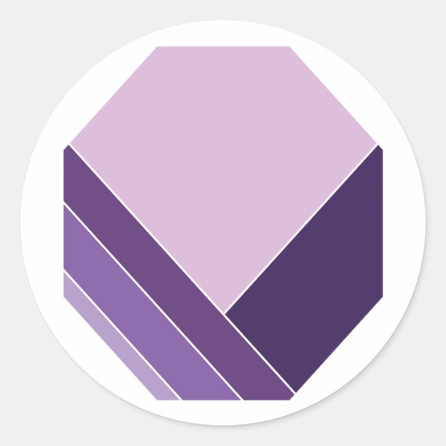 Adesivo Redondo Padrão Lilac Roxo-Elegante Vee Home (Frente)