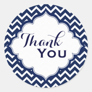 Adesivo Redondo Padrão marinho Azul e Branco Chevron Zigzag
