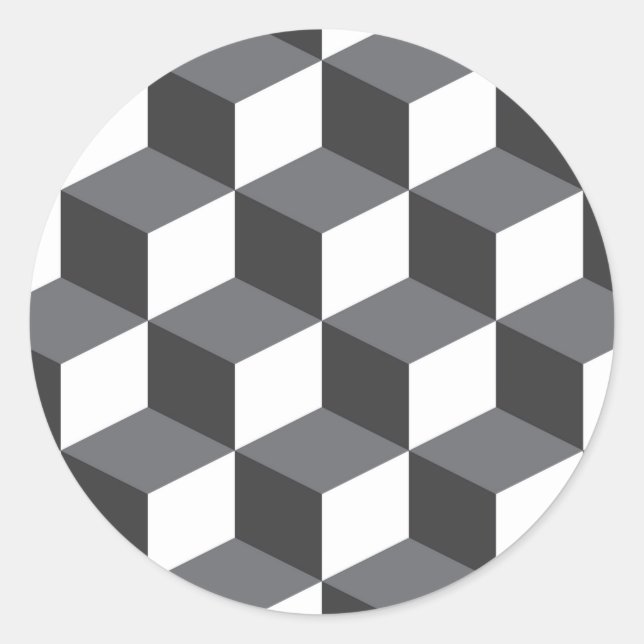 Adesivo Redondo Padrão moderno, simples, arquitetônico urbano (Frente)