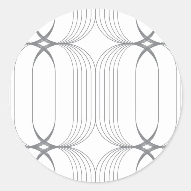 Adesivo Redondo Padrão moderno, simples e elegante de ilustração d (Frente)