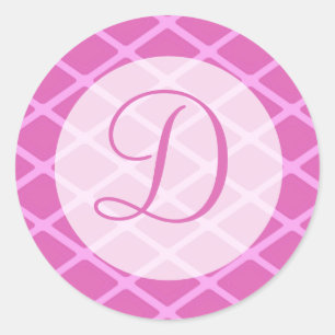 Adesivo Redondo padrão monograma